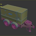 Green Utility Trailer With Two Wheels Cargo Box Design And Hitch Mechanism