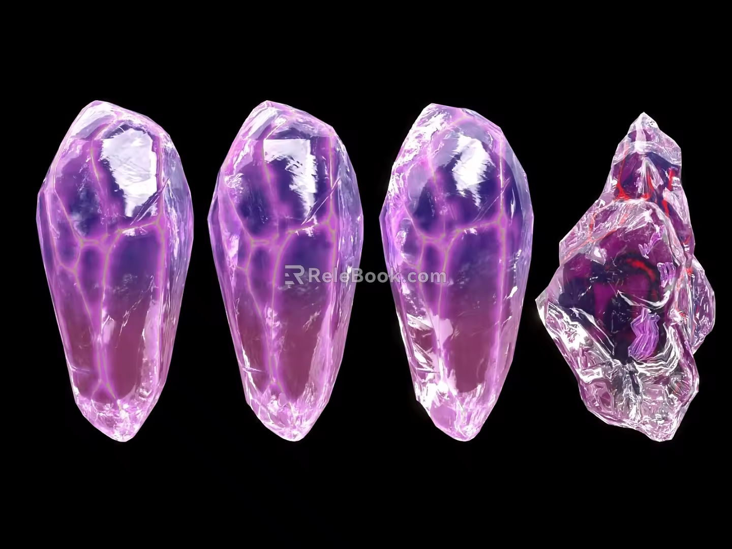Gems Diamond Amethyst Quartz 3d model