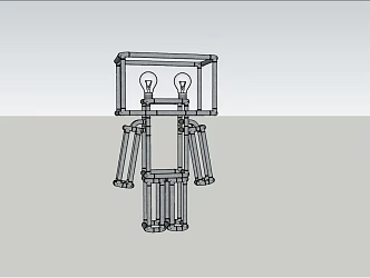 Industrial LOFT special-shaped floor lamp special-shaped lamp 3d model