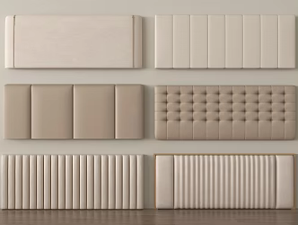Modern Bed Backrest Bedding Headboard 3d model