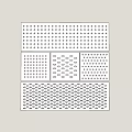 Modern White Perforated Wall Decor With Geometric Patterns And Hole Designs 3d model