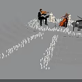 Concert Stage With Violinist Cellist Piano And Audience Seats Setup