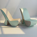 Modern Light Wood And Light Green Lounge Chairs With Sleek Lines In Sunlit Room