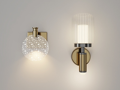 Modern wall lamp combination model