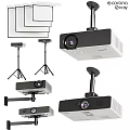 Advanced Projection Monitoring Equipment With Multiple Projectors Stands Mounts And Devices