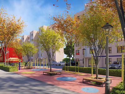 Community Landscape Community Landscape Renovation 3d model