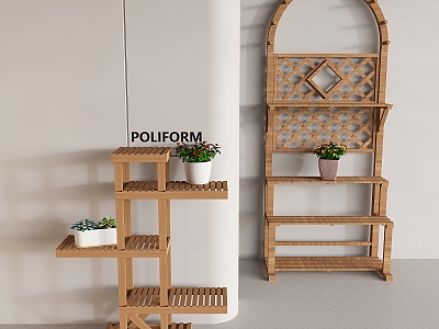 Middle Ancient Style Solid Wood Flower Rack New Chinese Style Diamond Plaid Flower Rack Balcony Storage Rack Plant Rack Green Plant Potted Plant model