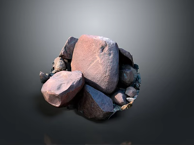Natural Stone Collection Featuring Various Sizes Shapes And Textured Surfaces 3d model