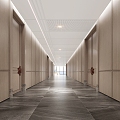 Hotel Away Corridor Decorative Panel 3d model