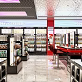 Modern Skincare Store Interior With Shelves Display Counters Bright Lighting And Beauty Products
