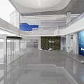 Modern Spacious Corporate Front Reception Area With Bright Sleek Minimalist Lobby Interior Design