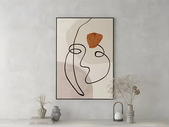 Modern Abstract Painting Texture Hanging Painting Oil Painting Decorative Painting 3d model