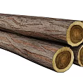 Several Arbor Trunks Featuring Natural Bark Texture And Solid Wood Material
