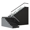 Modern Staircase Design With Glass Railing Wooden Treads And Sleek Metal Frame