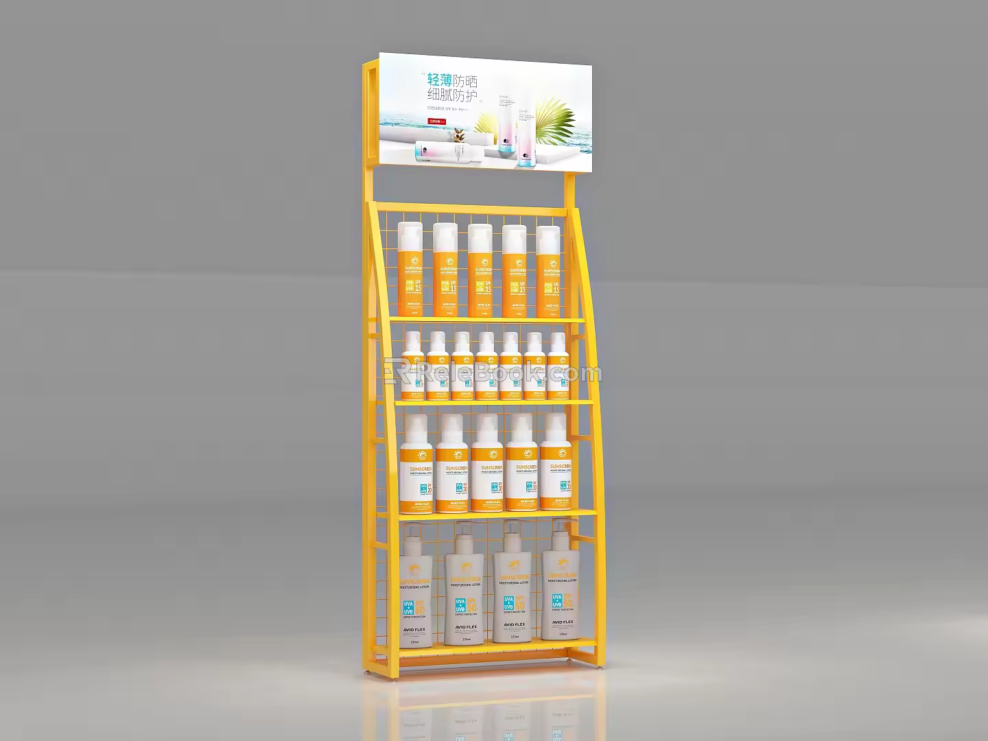 Shelf Display Rack Net Wire Rack Washing Powder Bread Display Rack Socks Display Rack Milk Powder Magazine Display Rack Painting Tools Display Rack High-tech 3d model