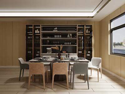 Light Luxury Restaurant 3d model