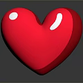 Shiny Red Heart Shaped Decorative Household Item For Daily Life Use