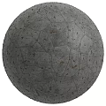 Gray Sphere With Textured Stone like Surface And Central Black Dividing Line