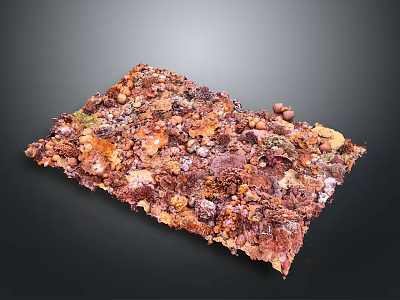 Colorful Textured Terrain Showcasing Brown Orange Red Hues And Natural Rock Formations 3d model