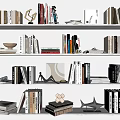 Book Combination Wall Hanging Bookshelf Book Ornaments 3d model