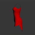 Stylish Red Sling Dress Soft Fabric Casual Summer Fashion Outfit