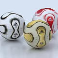Sports Equipment Adidas Soccer Balls With Black White Red And Gold Color Design