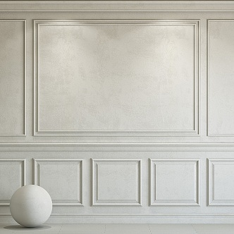 European-style line wall panel 3d model