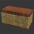 Woven Storage Box With Natural Textured Lid For Home Organization