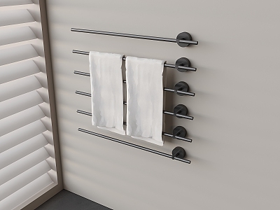 Modern Towel Bar Towel Rack Towel Blinds 3d model