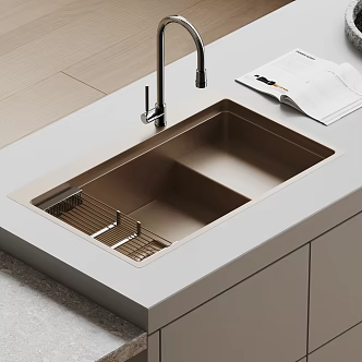 Hansgrohe stainless steel sink stainless steel sink kitchen sink sink under the basin faucet book 3d model