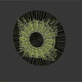 Industrial Brush Wheel With Black Fiber Structure Central Hole And Metal Frame