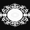 Carved Lamp Panels European-style Carved Building Components Gypsum Line Carved Corner Line Carved Craft Carved Silver Carved Corner Line 3d model