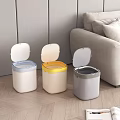 Modern Public Facilities Waste Bins With Different Colors And Lid Design In Indoor Area