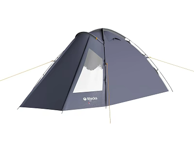 Gray Camping Tent With Portable Design For Outdoor Adventure Trips 3d model