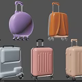 Stylish Colorful Hard Shell Travel Suitcases With Wheels In Multiple Colors