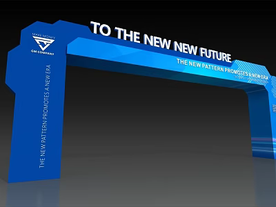 Blue Arch Displaying To The New New Future And Wattenhofen Progress Spiral 3d model