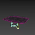 Modern Black Coffee Table With Sleek Lines And Unique Leg Structure 3d model