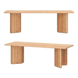 Nordic Simple Dining Table 3d model