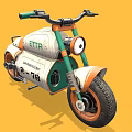 ETTA Concept Motorcycle by Shirokov Design Featuring Green White and Orange Details A-78