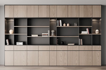 Modern bookcase 3d model