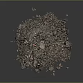 Loose Pile of Natural Soil Mixed With Small Stones and Clay Particles