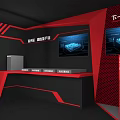Modern Exhibition Booth Design With Digital Screens And Next Generation Tech 3d model