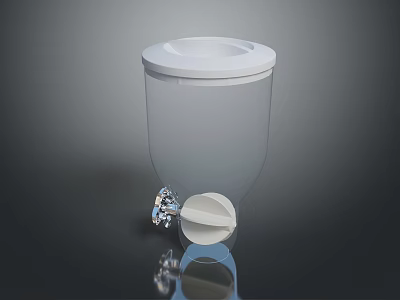 Modern Lighting Combination with Transparent Body White Lid and Crystal Decorative Details 3d model