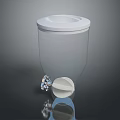 Modern Lighting Combination with Transparent Body White Lid and Crystal Decorative Details
