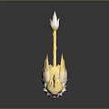 Adorable 3D Game Movie Character With Yellow Feathers Red Bow Tie And Red Eyes