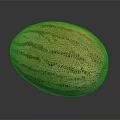 Fresh Ripe Cantaloupe Melon With Netted Skin And Green And Yellow Stripes On Smooth Surface