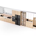 Modern Home Open Cabinet Combination 3d model