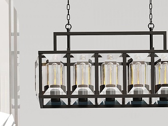 Industrial LOFT Chandelier Iron Chandelier 3d model