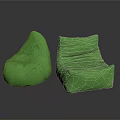 Green Single Seater Bean Bag Sofas for Comfortable Modern Living Room Decor