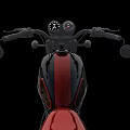 Black Classic Motorcycle With Red Seat Number 87 And Stylish Body Design